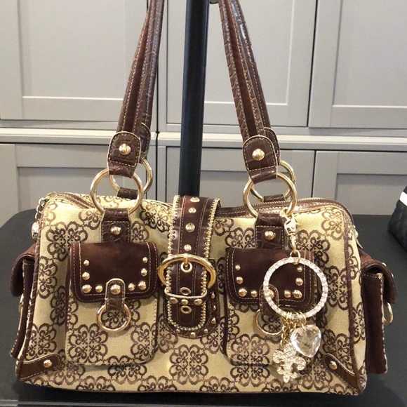 Kathy Van Zeeland Bags Kathy Van Zeeland Canvas Faux Suade Leather